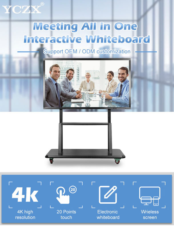65 Inch Multi Touch Screen Monitor / Interactive Panel Board For Classroom